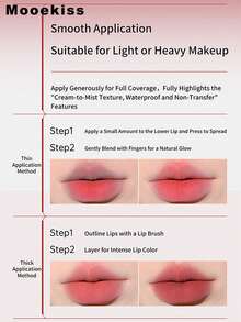 Mooekiss Velvet Matte Lip Gloss, Moisturizing Non-Drying (03) - 03 Spring Pink Peach - View 10