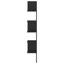 vidaXL Wand-Eckregal Schwarz 20x20x127,5 cm Holzwerkstoff - Schwarz - Übersicht 3