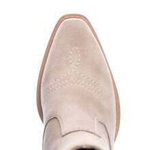 Chinese Laundry Corinna Boots Women 6.5 Natural Split Suede Ankle Bootie JOBB797 - Brown - View 5