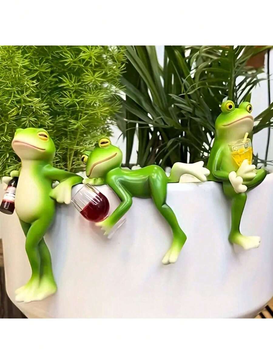 1 Tượng ếch nhựa vui nhộn trang trí sân vườn, Tượng trang trí sân vườn nghệ thuật, Chậu trồng cây treo tường, Chậu trồng cây để bàn văn phòng tại nhà, Trang trí nhà sáng tạo, Trang trí cây trong nhà, Trang trí ngoài trời, Tượng trang trí chậu trồng cây, Quà tặng tốt nghiệp cho bạn bè, người yêu và gia đình - Nhiều màu - Xem 1
