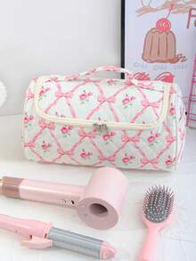 1pc Hair Dryer & Curling Iron Storage Bag, Large Capacity Dust-Proof Hanging Hair Tool Organizer Pouch, Suitable For Travel, Cruise, Dorm, Wedding, Bridesmaid, Mother's Day, Birthday, Friend & Teacher Gifts, Home Decor For Bathroom, Living Room, Bedroom - Multicolor - View 17