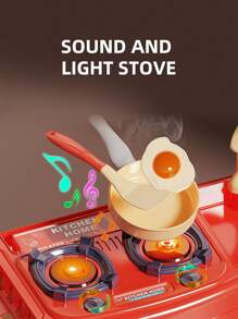 儿童厨房炉灶玩具套装 - 女孩扮演切菜烹饪厨具配件，男孩模拟烹饪套装，礼物