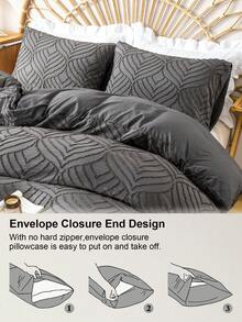 1pc/2pcs/4pcs Cozy Tufted Microfiber Pillow Cover Set (Pillow Inner Not Included), Soft & Comfortable, Suitable For All Seasons Christmas Gift - Dark Grey - View 4