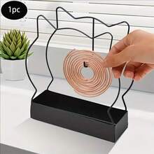 قطعة واحدة أو قطعتان من موقد طارد البعوض الأنيق والإبداعي بتصميم خارجي على شكل قوقعة وقطة، مناسب للاستخدام الداخلي والخارجي، مصنوع من مواد متينة مثل البولي بروبلين والحديد المطاوع، يتناسب تماما مع عيدان البخور والعود وطارد البعوض، رف طارد البعوض الجميل، حامل موقد البخور الزخرفي، وملحقات طارد الحشرات للاستخدام المنزلي والمكتبي