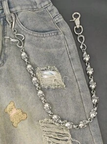 2025 New Model Original Double Snake Skull Pants Chain Fashion Male Woman Rock And Roll Y2K Luxury Accessories Key Chain