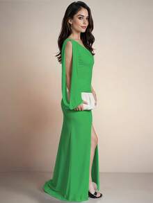 Women Long Dresses - Green - View 4