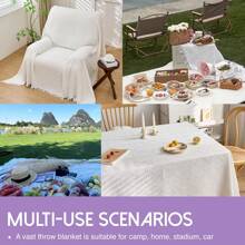 1 件灰色波西米亚风格野餐垫露营毯带流苏户外露营装备波西米亚风格桌布睡袋防潮垫野餐垫适用于户外野餐节日派对装饰卧室/客厅装饰户外旅行情人节礼物家居装饰 - 灰色 - 查看 5