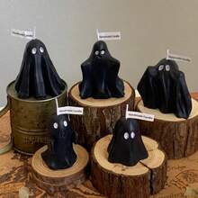 1 Stück Halloween Geist geformte duftende Kerze, handgemachtes duftendes Kerzendekoration, geeignet für Feste, Heimdekoration, Restaurants, Geburtstage, Partys, Badezimmer