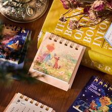 1pc 2026 Mini Calendar, Portable Prince Character Desk Calendar, 2025.8 - 2026.12 Small Calendar