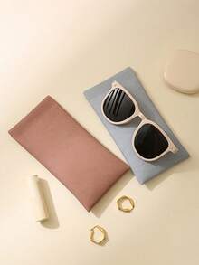 1 pieza Estuche magnético multifuncional para gafas, bolsa de almacenamiento compacta y portátil para gafas de sol con autoadhesión, bolsa de tela resistente adecuada para el almacenamiento doméstico de gafas, caja portátil para gafas de sol, bolsa colgante para gafas, funda protectora de cierre automático para llevar - Multicolor - Ver 5