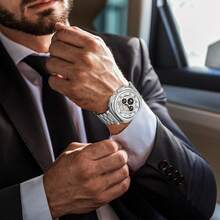 1 条不锈钢表带 + 1 个金属表带拆卸工具，兼容三星 Galaxy Watch 8 / 8 Classic Ultra 47mm (2025/2024)，男女通用金属表带，适合手腕尺寸：6.3"-8.26" (160mm-210mm) - 銀色 - 查看 4