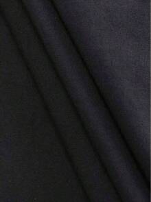 Black Cartoon Character "CULTURE" Text - Printed T - Shirt (For Women, Matched With Light - Colored Jeans) - 黑色 - 查看 3