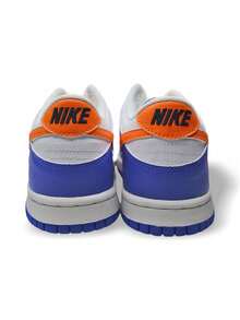 Nike Dunk Low 白/蓝 - 藍色喜悅/白色/黑色/亮橘色 - 查看 7