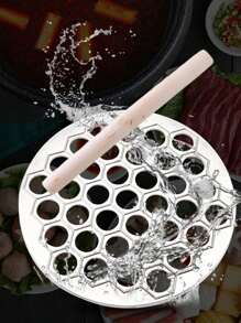 1pc Dumpling Mold, Aluminum Alloy Dumpling Maker Mold, Slouchy Person Dumpling Maker Tool, 37-Hole Dumpling Mold - Silver - View 12