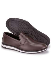 Formal Loafer Sport Thin Casual Elegant Modern Moccasin Shoe - 鏽棕色 - 查看 5