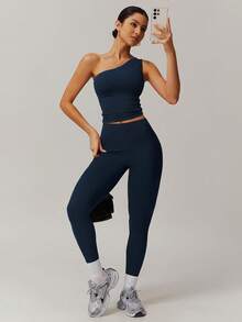 MASKERT Women's Top, Sports Top, Camisole Top, High Elasticity Sports Top, Home Commuting Top, Skin Friendly And Comfortable To Wear Summer - Navy Blue - View 9
