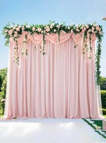 1. A 3-Meter-Long And 1.5-Meter-Wide White And Pink Thin Fabric Background, With A Thin Fabric Background, Transparent Thin Fabric, Suitable For Stage Background, Outdoor Photography, Festival Parties, Wedding Parties, Home Decoration (Multiple Colors Available)/Not A Curtain