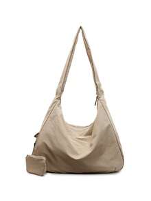 Geantă crossbody simplă, de înaltă calitate, cu capacitate mare, culoare solidă versatilă, cu portofel mic pentru monede de aceeași culoare, geantă unică casual și foarte atractivă pentru femei, potrivită pentru naveta la serviciu și cumpărături.