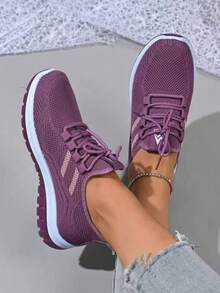 Women's Slip-On Mid-Top Casual Sports Shoes - Breathable Synthetic Cover & Mesh Upper, Vibrant Green & Orange Accents, EVA/PVC Cushioned Sole For All-Day Comfort - Versatile For Work, Running Errands & Casual Attire, Ladies Sneakers, Workwear Sneakers, Stylish Slipons, Modern Sneakers, Durable Traction, Comfortable Fit