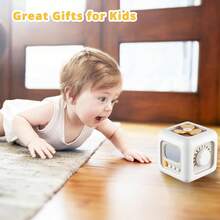 WeRein Busy Cube For Toddlers Montessori 6-Sided Busy Cube For Kids - Interactive Finger Training Toy, Buttons, Levers & Switches, LdealFor Boys & Girls & Perfect Holiday Gift, Entertainment, Playful Design - White - View 8