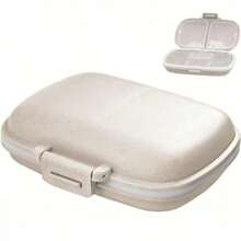 Holi Travel Pill Organizer, 8 Compartments Portable Pill Box, Daily Pill Box For Vitamins, Small Pill Container For Pocket Purse Medication Organizer (Wheat Color) - 小麥色 - 查看 8