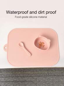 1pc Customized Silicone Dining Placemat, Waterproof, Heat Insulation, Easy Clean, For Baby Dining Table Baby Shower Family Decorations Gifts Winter Eve Gifts Back To School Winter Gift Ideas Boy Girl Valentine's Day