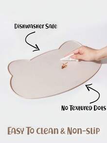 1pc Silicone Pet Food Mat, Dog Cat Bowl Pad, Non-Slip, Waterproof, Raised Edge To Prevent Spills, Easy To Clean In Dishwasher - Multicolor - View 5