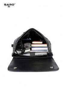 saroxi Mochila de viaje casual de moda para hombres, con tapa abatible, ligera, portátil, adecuada para viajes, campamento, senderismo, escuela, estudiantes, jóvenes, campus, regalo esencial