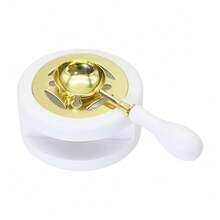 Wax Seal Heater With Wax Melting Spoon Antique Wooden Wax Seal Stove And Wax Seal Set For Melting Wax Seal Beads Or Sealing Wax Sticks, Stamps, Wedding Wax Seals Envelope Seals Stamps, Fast Melting, Perfect For Wax Seal Stamps - Multicolor - View 20