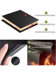 1/2 piezas Forro de horno inferior para hornos eléctricos, forro reutilizable antiadherente resistente al calor apto para hornos de gas, hornos microondas, carbón, alfombras para barbacoa al aire libre - Multicolor - Ver 7