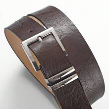 1PC Autumn Winter New Belt - Small Niche, Versatile, High-End Style Women's Waistband For Jeans (Wide Belt) - 咖啡 - 查看 2