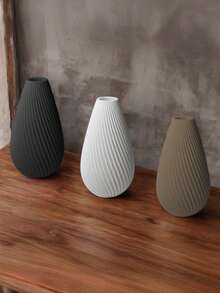 1pc Minimalist Plastic Vase Elegant Minimalist Style Black Stripe Cylindrical With Textured Finish For Floral Arrangement Centerpiece Vase Home Decor Living Room Decor Modern Table Decor Indoor Decor Flower Vase Glass Vase - Multicolor - View 11