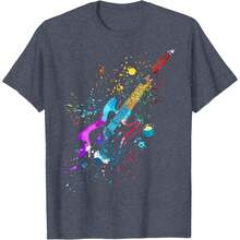 Guitar Music Instrument, Music Band & Guitarists T-Shirt - Black - View 3