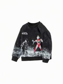 Balabala 奥特曼少年款卫衣 秋季长袖套头衫 - 黑色 - 查看 1