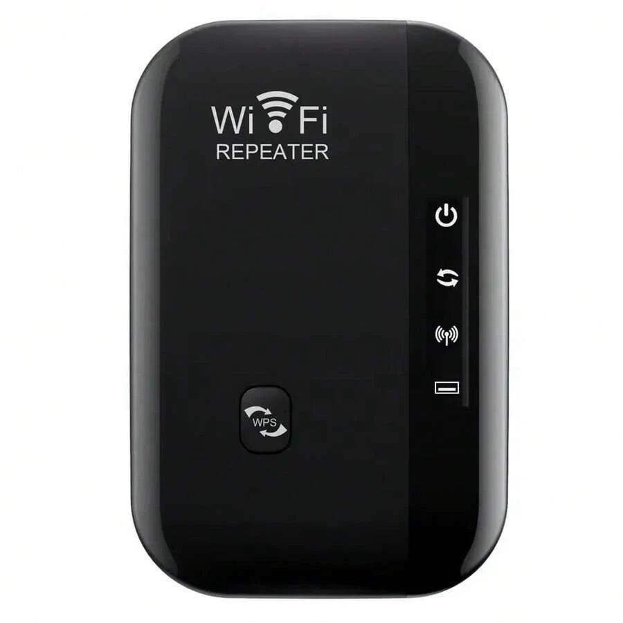Repetidor Wi-Fi Extensor Señal Inalámbrico WPS 50m 2.4G LAN - Negro - Ver 1