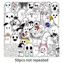 50pcs Cute Ghost Creative Graffiti Stickers For Luggage, Skateboard, Tablet, Cartoon Decals - Multicolor - View 11