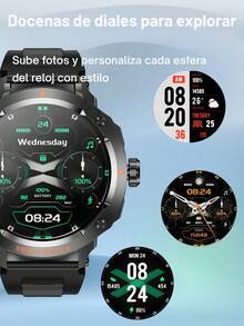 EFFEOKKI TWS 2 en 1 Smartwatch con Auriculares - Bisel de Aleación de Zinc, Pantalla Redonda de 1.46", Función de Llamada Inalámbrica, Reproducción de Música, NFC, Múltiples Modos Deportivos, Seguimiento de Actividad Física, Compatible con iPhone y Android - D13/Correa negra/Bisel de aleación de zinc - Ver 11