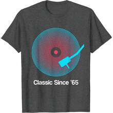 Classic Since '65 Vinyl - 60th Birthday Gift Idea For Men T-Shirt - Black - View 7