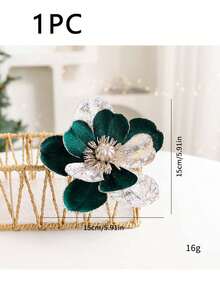 1/2/3 件圣诞闪光人造花圣诞树 DIY 装饰圣诞婚礼节日派对家居花瓶装饰