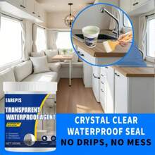 500ml 透明防水密封胶，RV 超强隐形密封胶 - 适用于 RV、汽车泄漏修补涂层、室内外使用、快干耐用