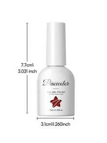 peacecolor 6 PIEZAS Esmalte de uñas de gel de cristal de 10ML, juego de esmalte de gel de uñas rojo, marrón, desnudo y transparente que se retira con remojo, de larga duración para mujeres, regalo de salón DIY