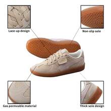 Puma Zapatillas deportivas Palermo CN, zapatos transpirables para mujer, zapatos para correr, zapatos casuales de viaje, 403954-02 - Blanco roto-rosa-dorado - Ver 6