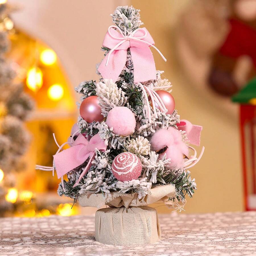Tabletop Mini Christmas Tree, Simulated Miniature Pinecone Christmas ...