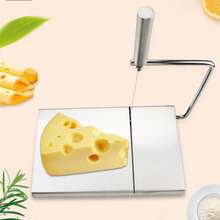 6-Piece Set (Including 5 Cutting Lines) Cheese Slicer, Stainless Steel Wire Adjustable Thick Cutter, Ham And Cheese Slicer, Metal Cheese Slicer With Ergonomic Handle, Suitable For Block Cheese Metal Cheese Slicer, Kitchen Supplies - Multicolor - View 10