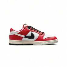 Giày Nike Dunk Low nam, giày thường ngày, nhẹ, đệm êm, thoáng khí, thoải mái, đế dày, có logo, thân thiện với da, phối màu đa năng, dùng hàng ngày, tập gym, đi làm, dạo phố, du lịch, đi học, màu đen DZ2536-600 - màu đỏ - Xem 4