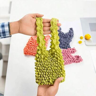 1pc Folding Pleated Storage Bag Magic Expanding Bubble Stretch Straw Bag Mini Bag Large Capacity Shopping Bag Flexible Stretch Bag Reusable Folding Sh