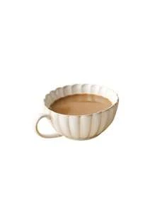 1set Petal Flower-Shaped Coffee Cup And Saucer Set, Kiln - Changed Ceramic Process, Underglaze Color Decoration, Afternoon Tea Cup And Saucer, For Home Use, Coffee Latte Art, Artistic Drinks, High - Appearance Value, For Entertaining Guests, Elegant And Romantic - Multicolor - View 13