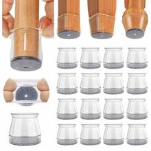 4/8/16/24 Stücke Stuhlbein Bodenschoner, Möbelgleiter für Hartholzböden, Möbelgleiter für Stuhlbeine, Silikon Stuhlbein Kappen, schützt Böden vor Kratzer und reduziert Geräusche, weiche Filzgleiter für sanften Bodenkontakt