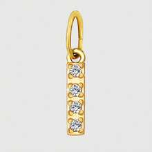 1 件简约百搭不锈钢锆石 26 字母吊坠，手工制作 DIY 项链手链耳环珠宝配饰，送给好友周年纪念礼物