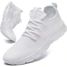 Lightweight Breathable Women's Tennis Shoes For Gym Workout - White - View 12